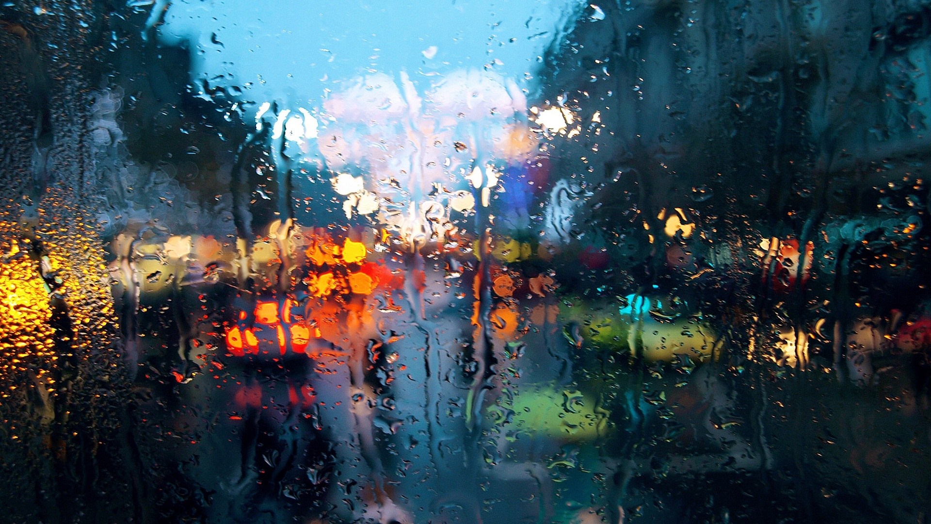 Sunlight window reflection rain water drops evening bokeh art color screenshot puter