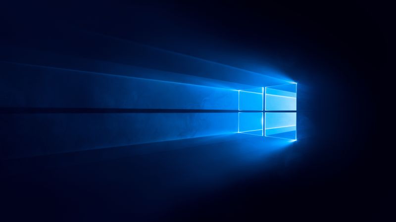 Windows wallpaper k dark blue background technology
