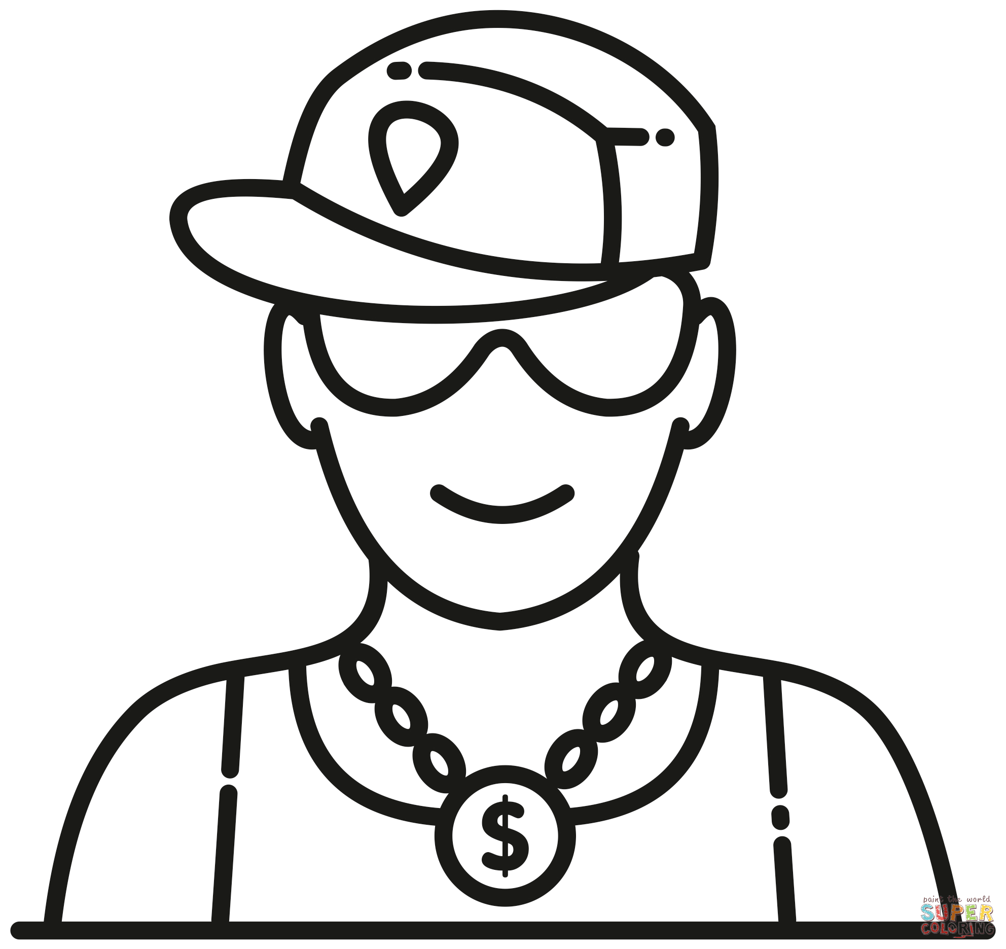 Rapper coloring page free printable coloring pages
