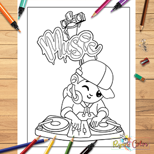 Hip hop coloring book includes rap breakdance graffiti skateboarding and more coloring book for kids color ryan books