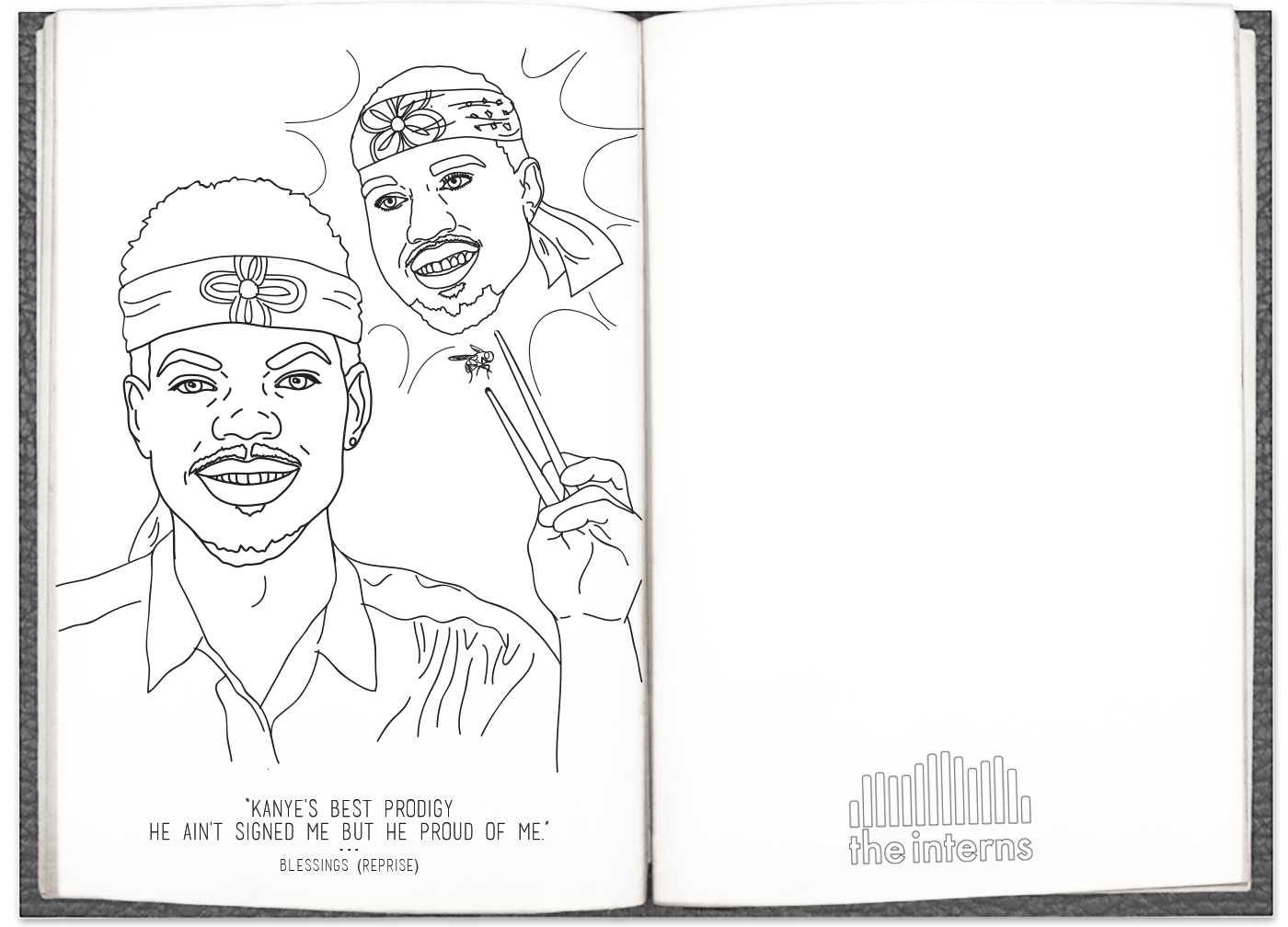 Heres very literally a chance the rapper coloring book for you to color in the interns