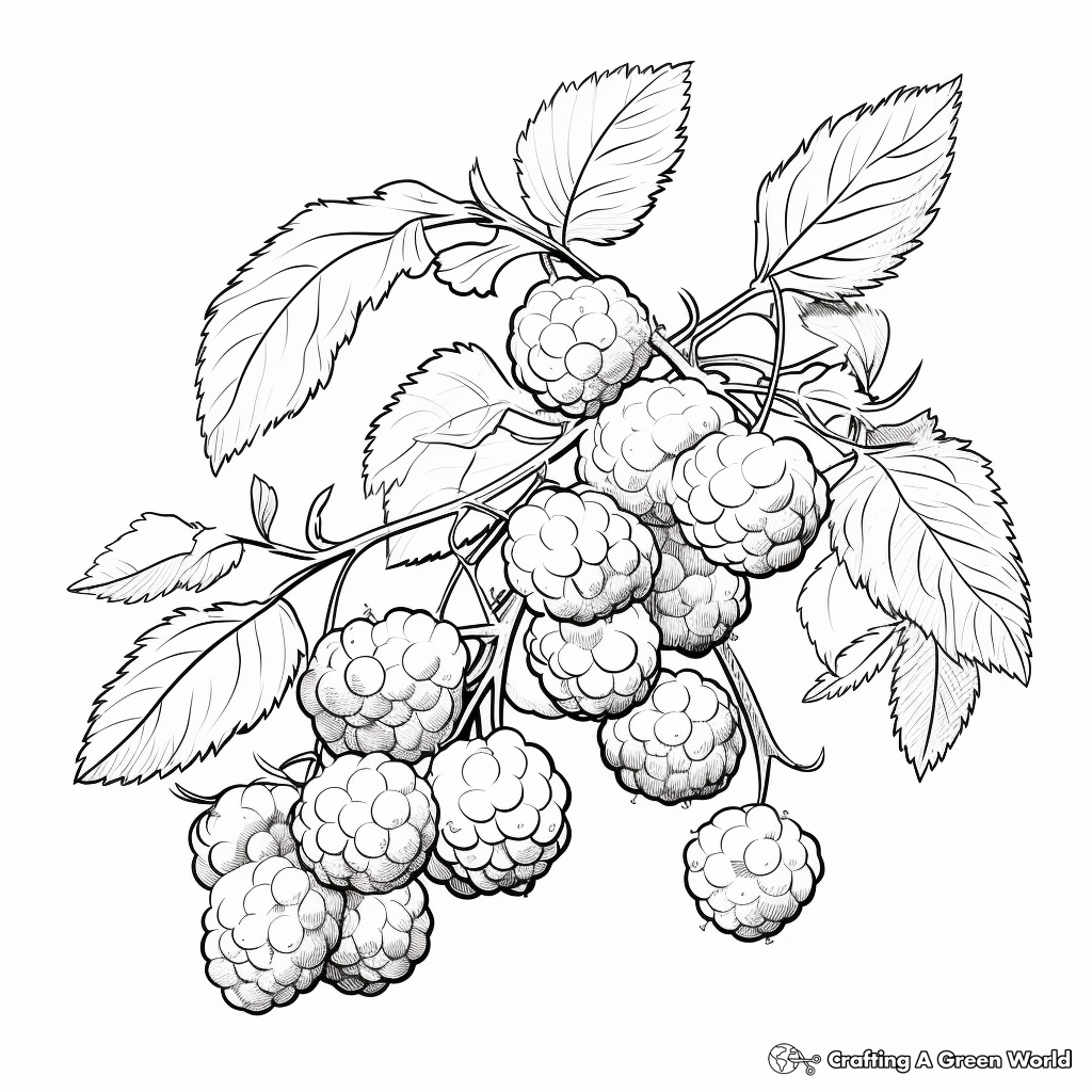 Raspberry coloring pages