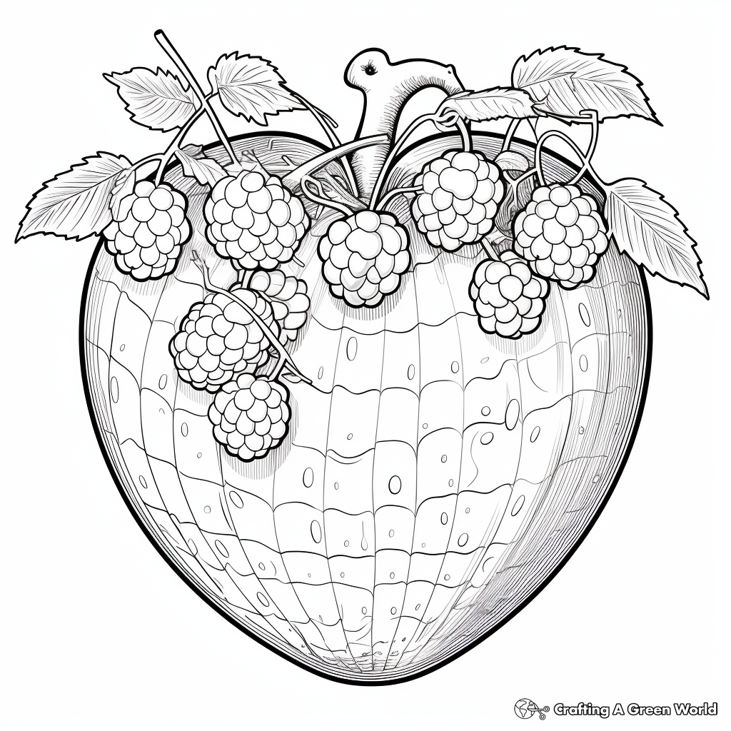 Raspberry coloring pages