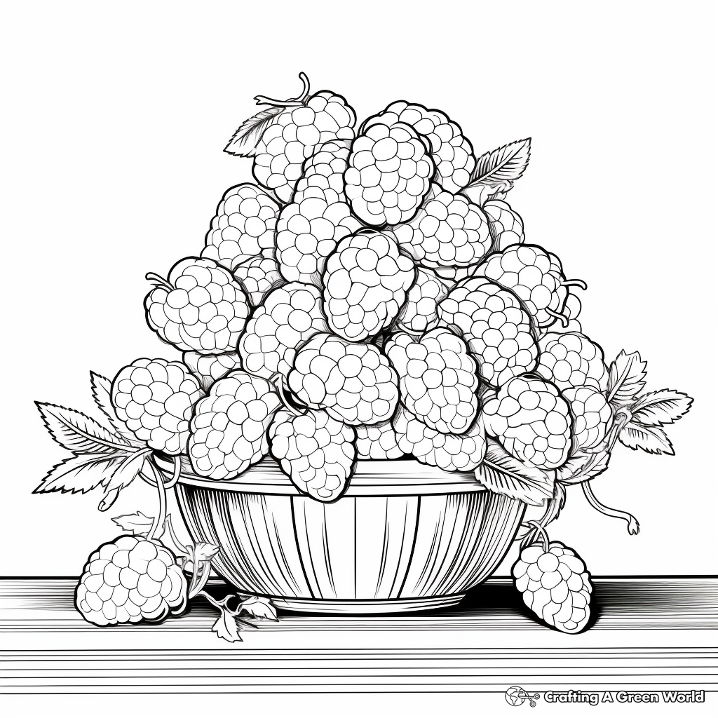 Raspberry coloring pages