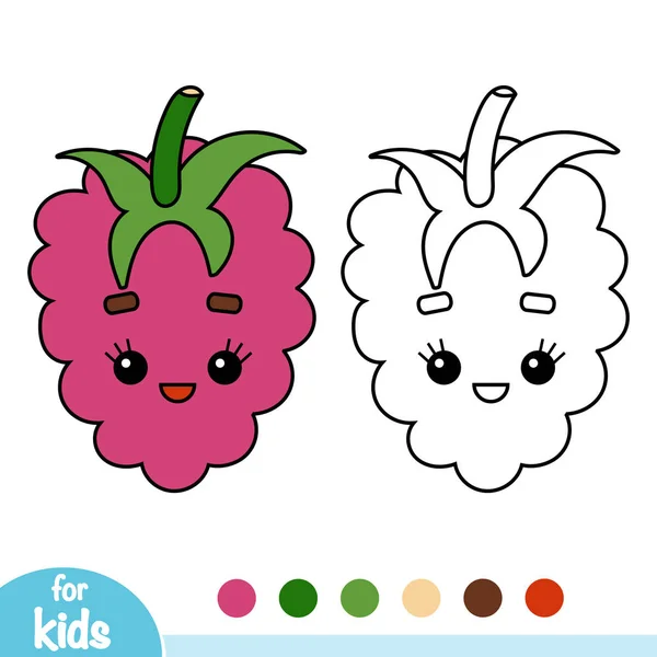 Coloring book children raspberry cute face stock vector by ksenyasavva