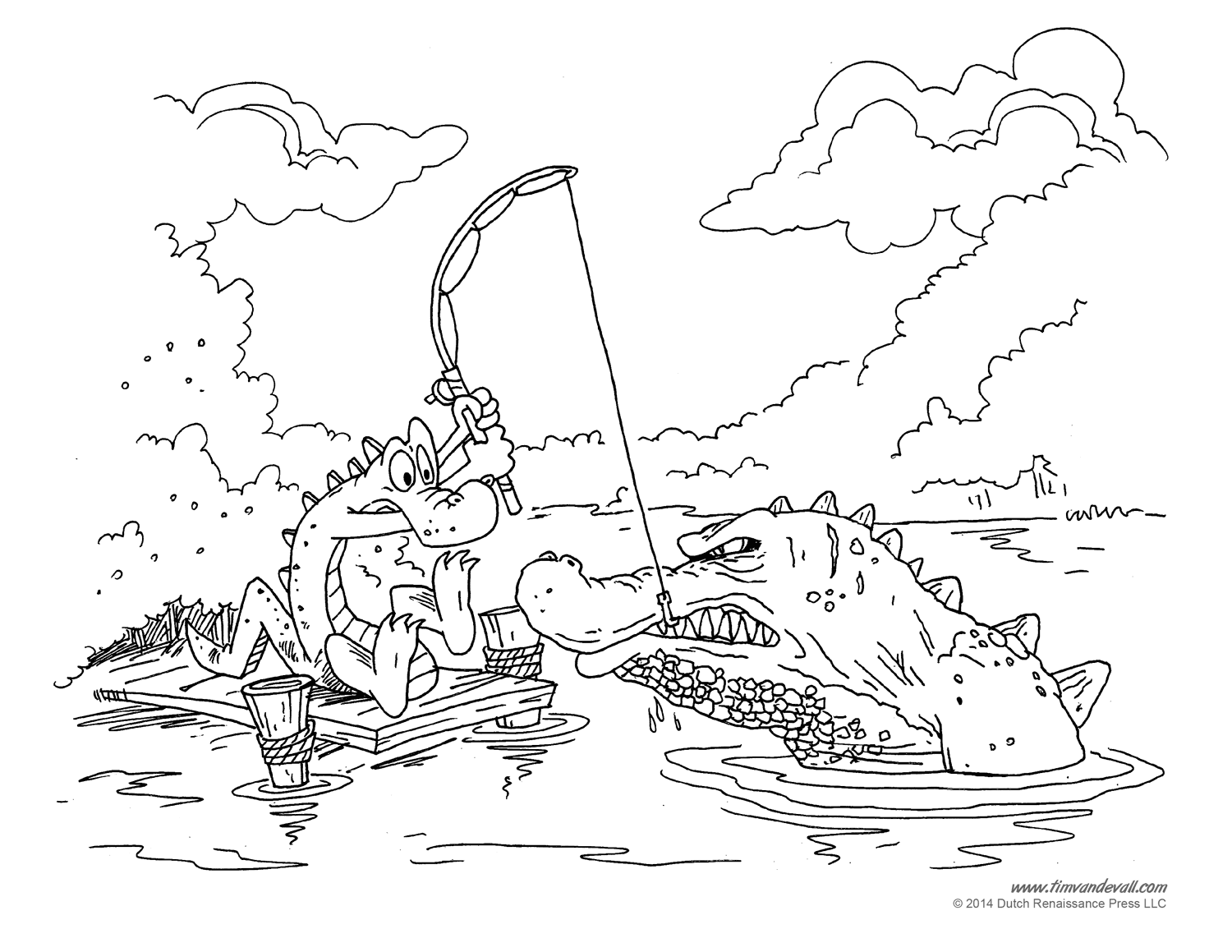 Alligator coloring pages â tims printables