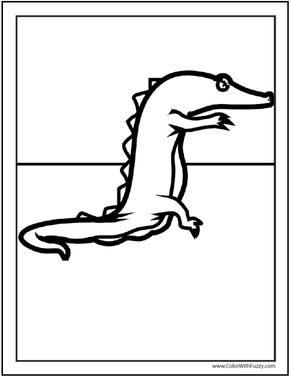 Alligator coloring pages print and customize