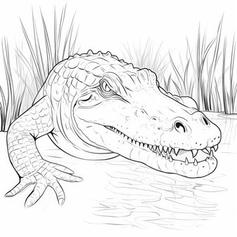 Page alligator coloring page images