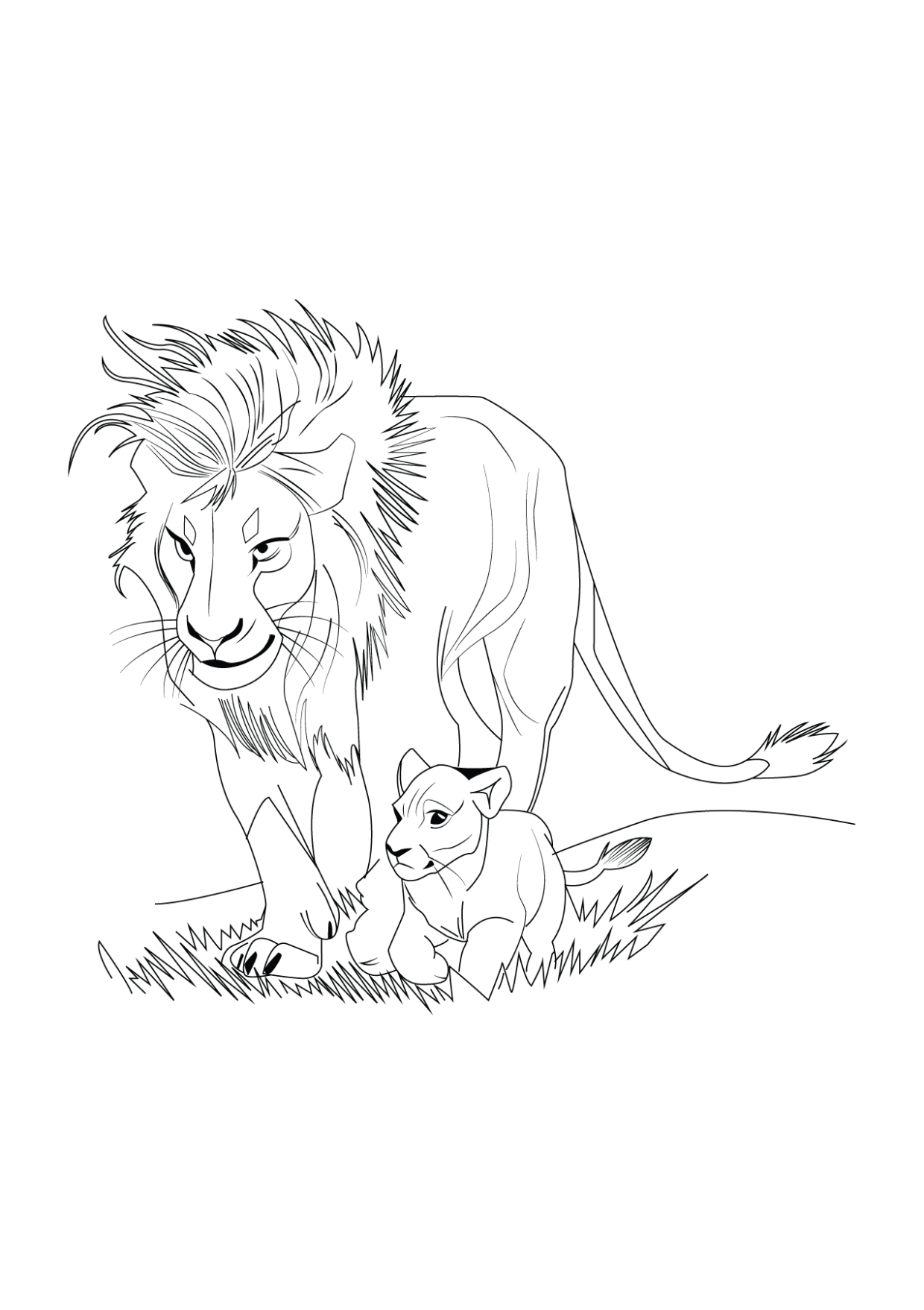 Realistic animal coloring pages