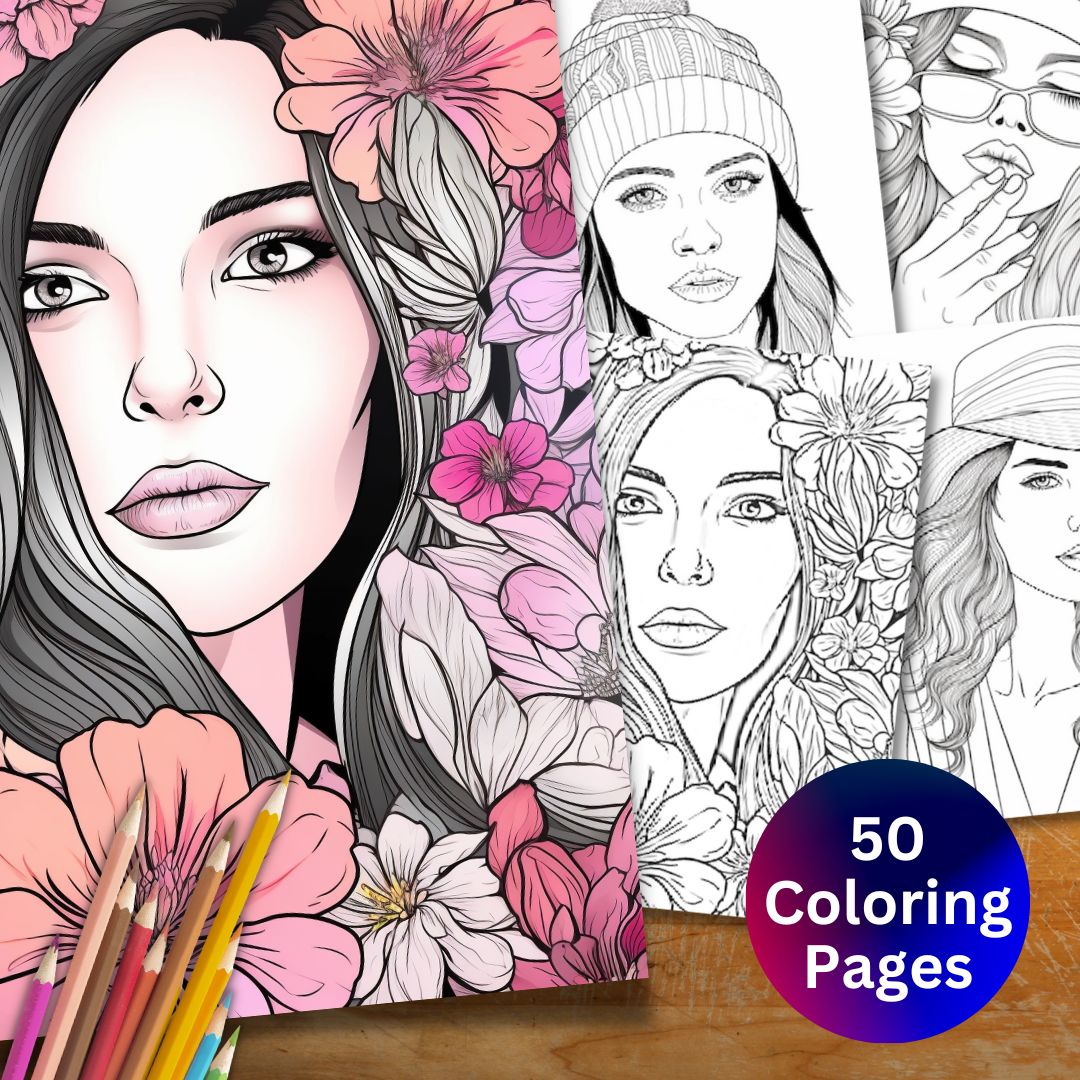 Realistic girl coloring pages pdf download