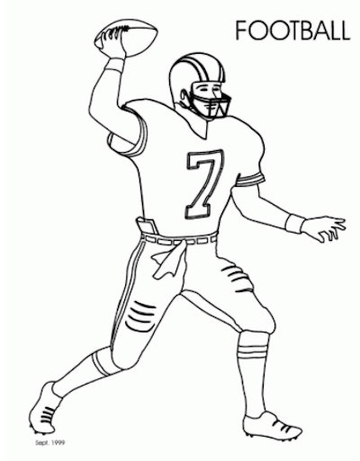 Free football coloring pages you can print for your little sports fan