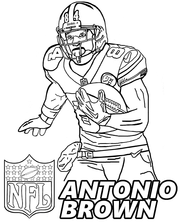 American football player coloring pages by topcoloringpages on