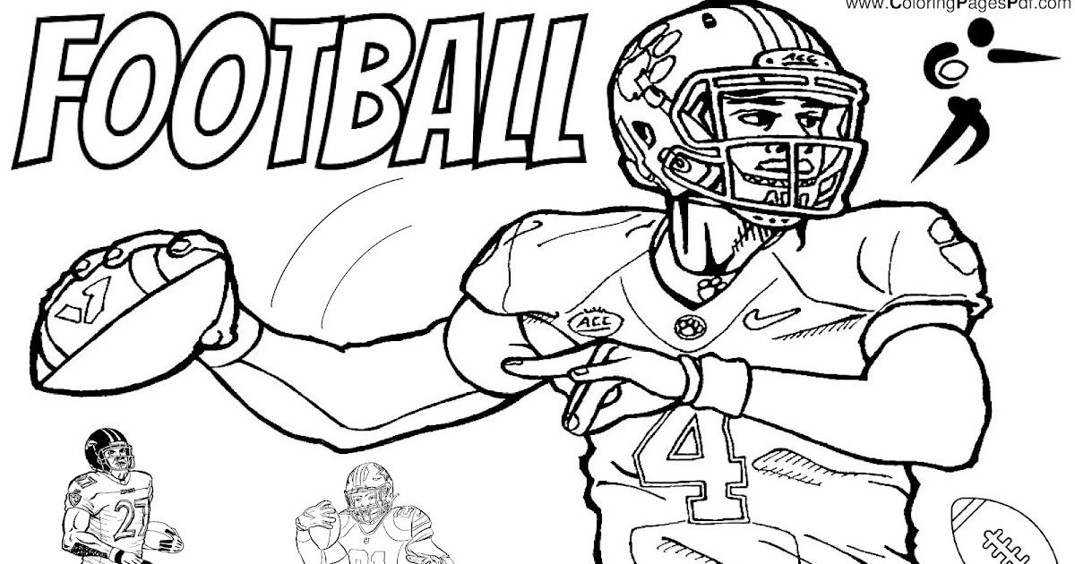 Fun and exciting football coloring pages
