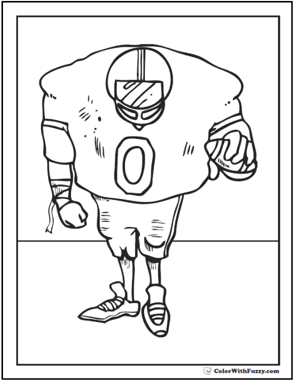 Football coloring pages â quarterbacks receivers running