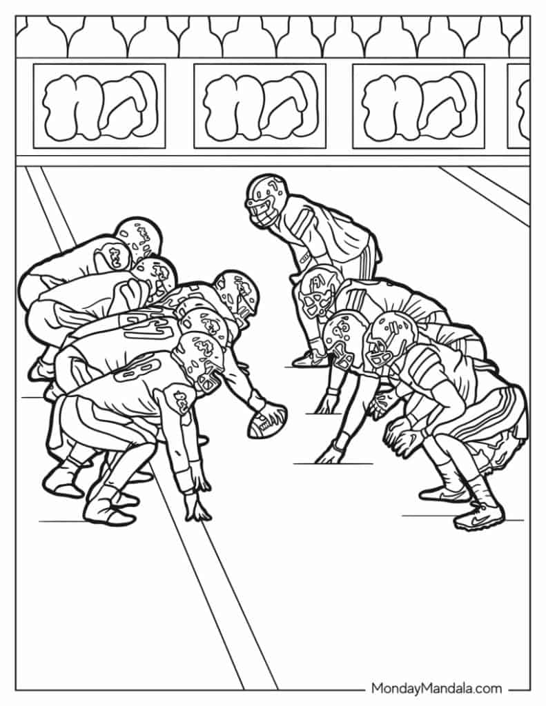 Football coloring pages free pdf printables