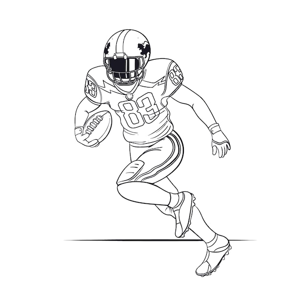 Free vector hand drawn american football illustration