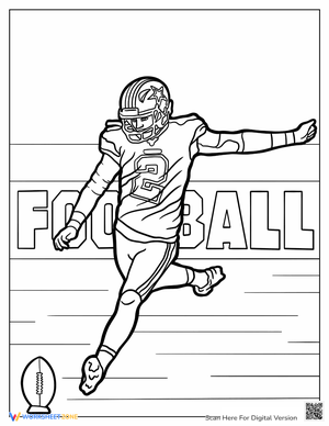 Free printable football coloring pages for kids adults