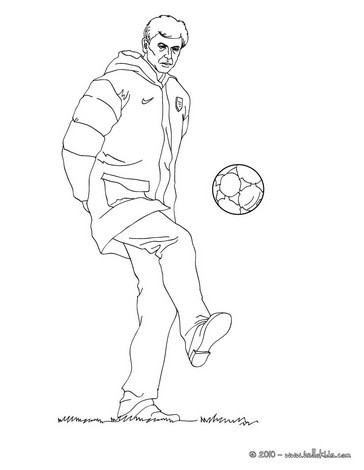 Soccer coach coloring pages