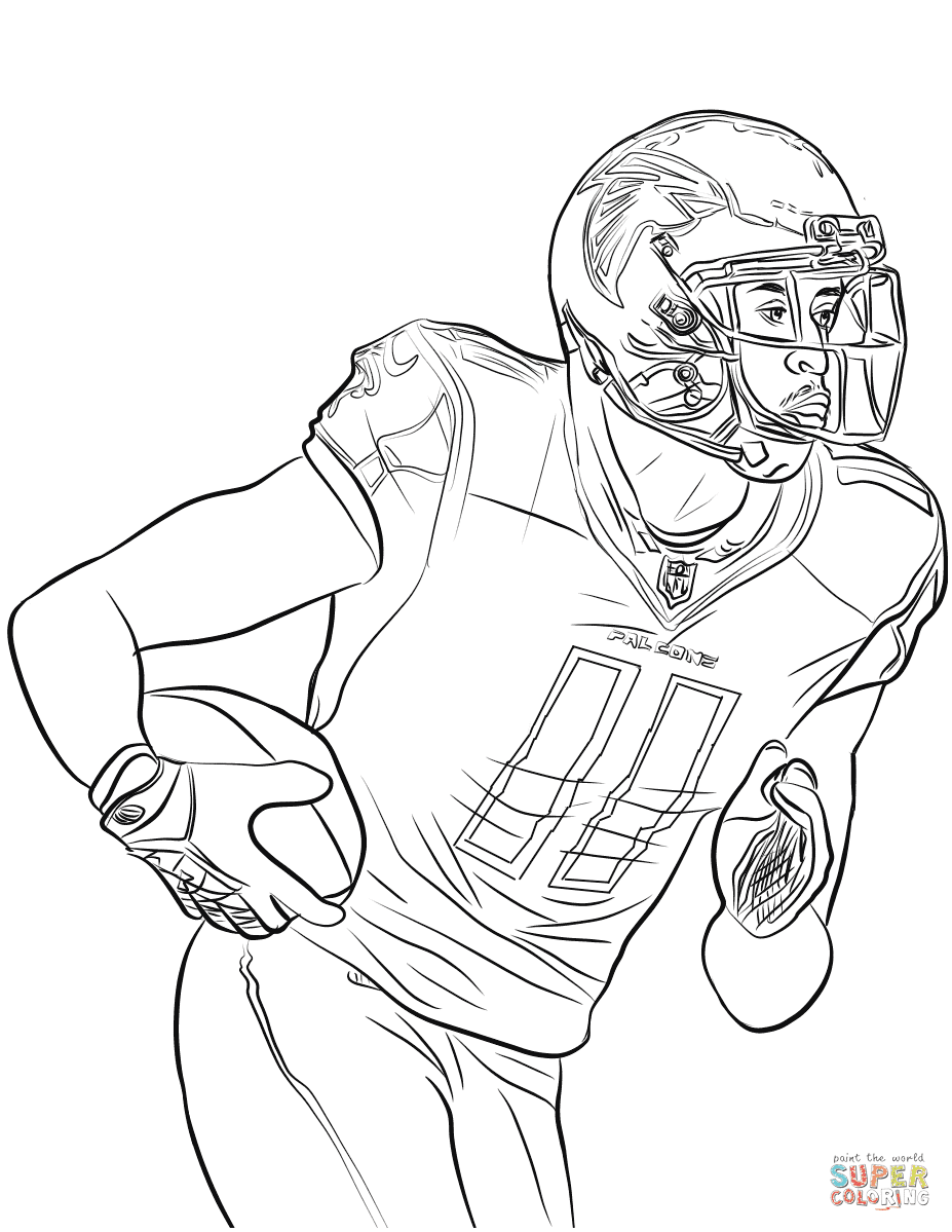 Football player coloring pages printable for free download