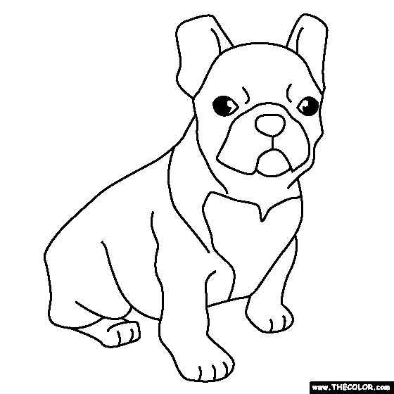Free coloring page of a french bulldog puppy color in this picture of a french bulldog puppy and share â puppy coloring pages dog coloring page dog crafts