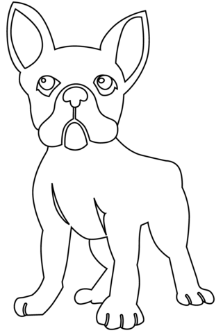 French bulldog coloring page free printable coloring pages