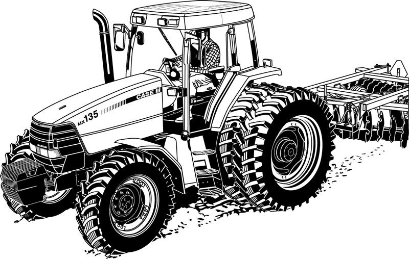 Realistic tractor coloring pages printable tractor coloring pages monster truck coloring pages truck coloring pages