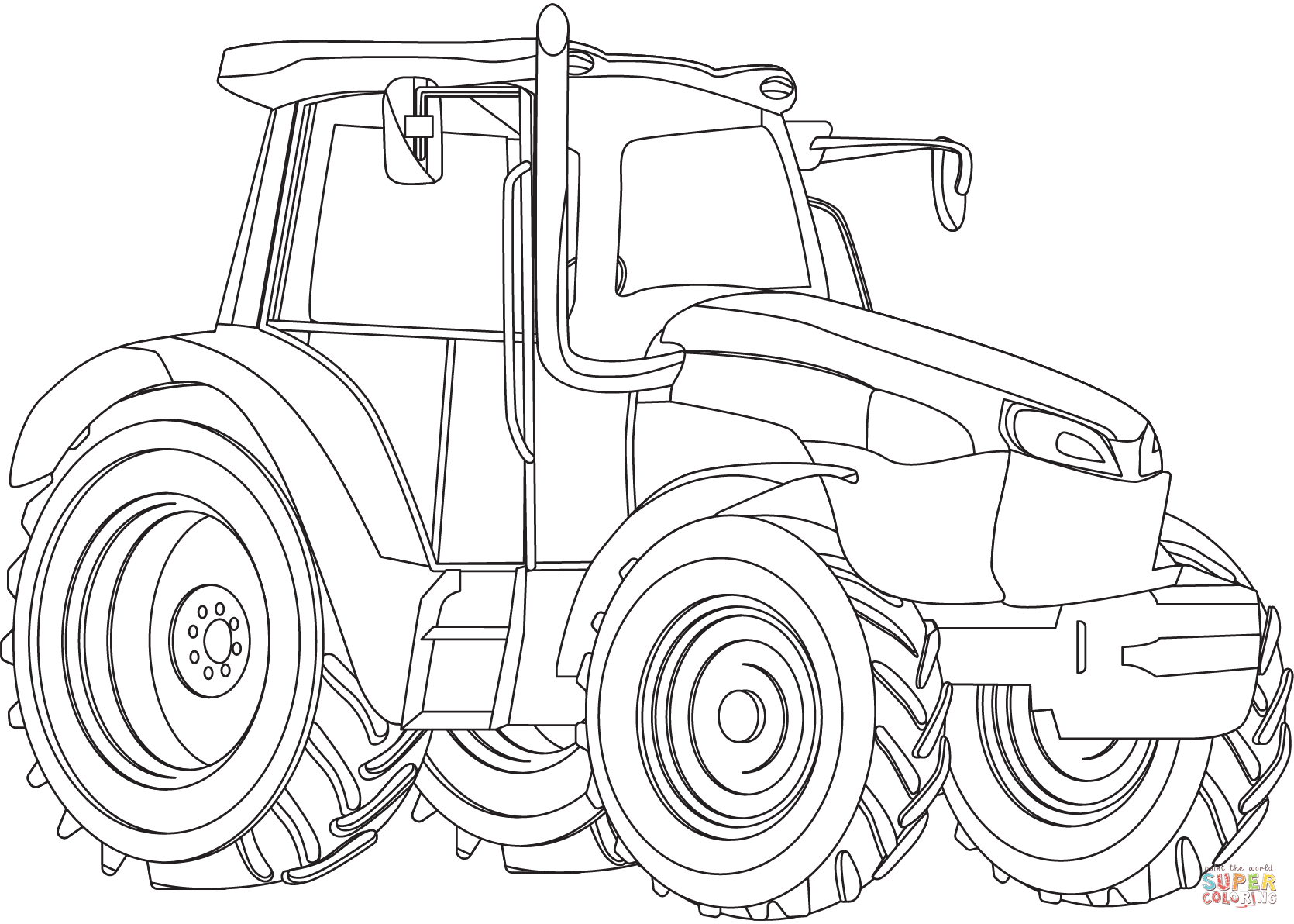 Tractor coloring page free printable coloring pages
