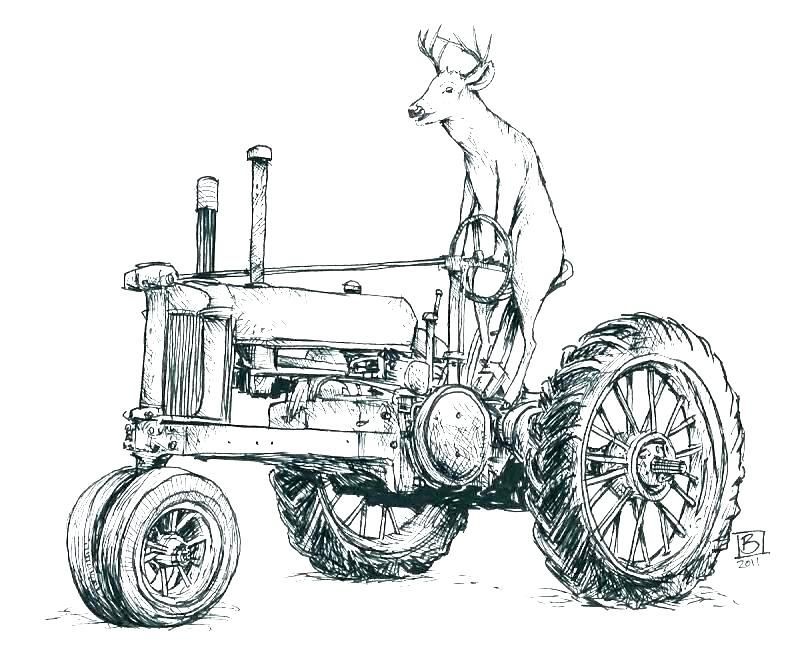 Printable tractor coloring pages pdf for kids