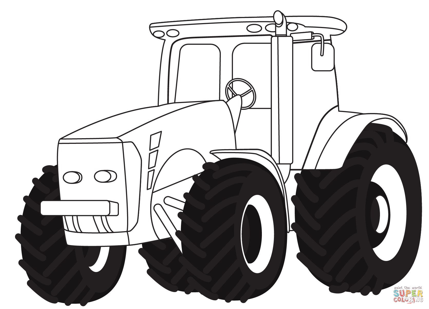 Agriculture tractor coloring page free printable coloring pages