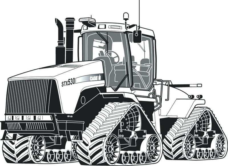 Printable tractor loring pages pdf for kids