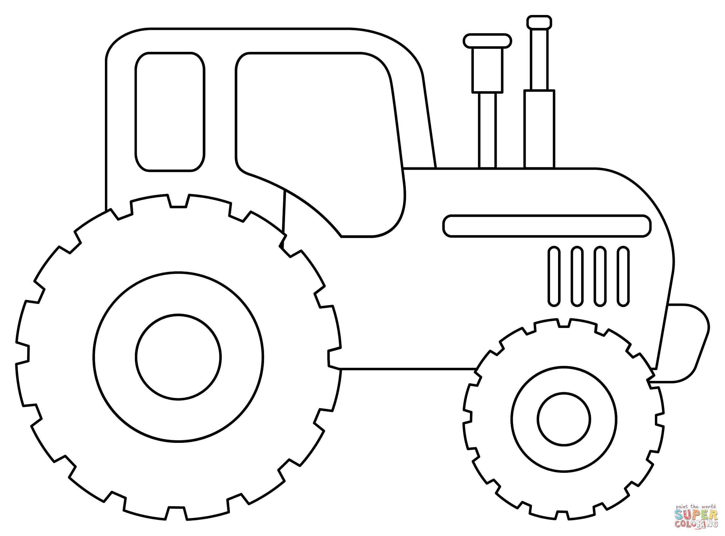 Tractor coloring page free printable coloring pages