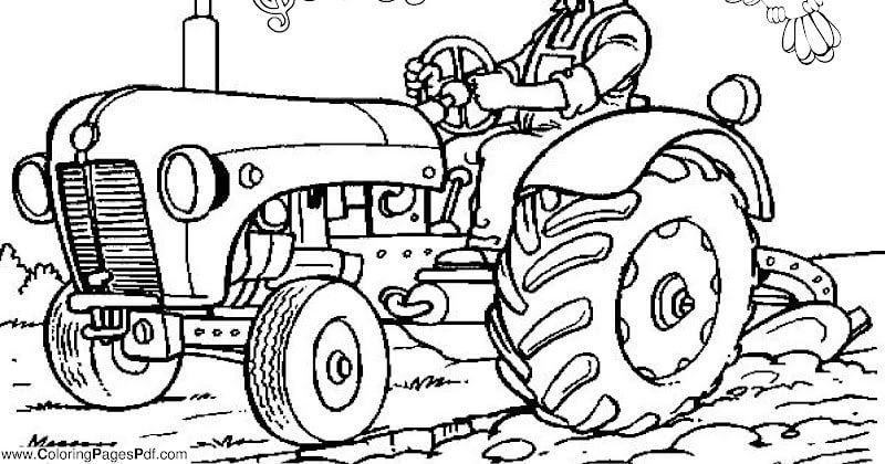 Realistic tractor coloring pages rcoloringpagespdf