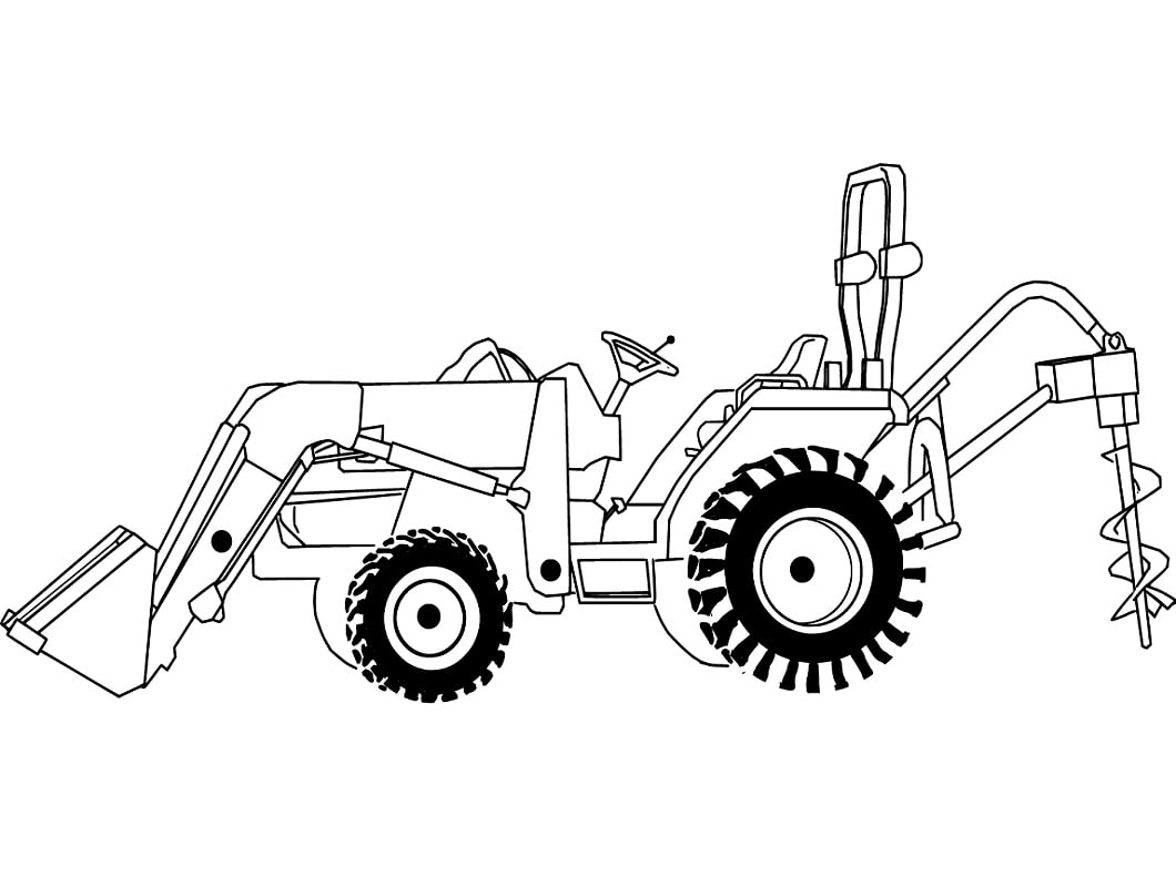 Coloring pages loading tractor coloring page