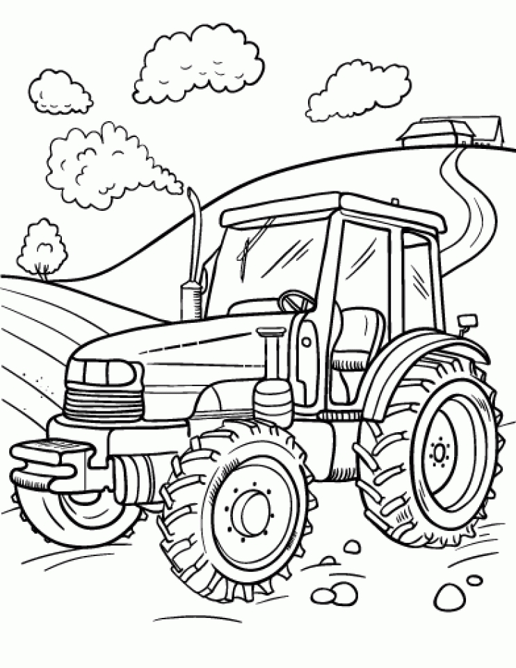 Free printable tractor coloring pages