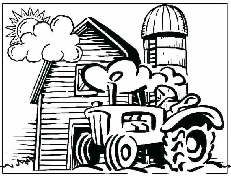 Printable tractor loring pages pdf for kids