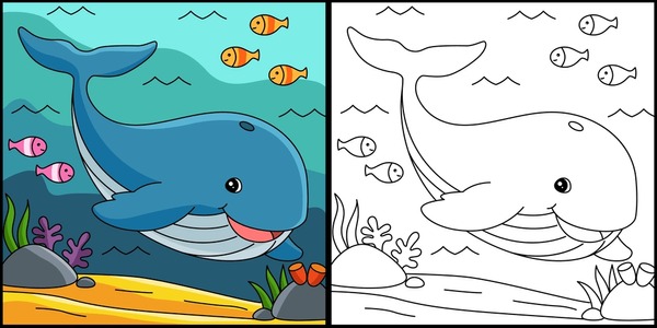 Thousand coloring whales royalty
