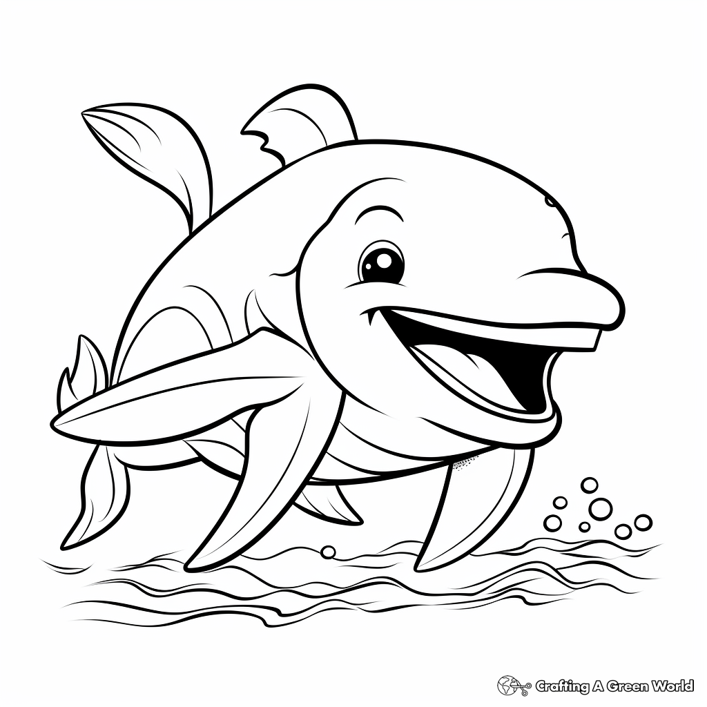 Cute whale coloring pages