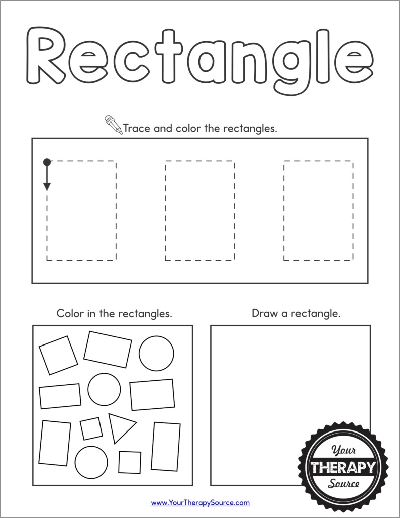 Shapes worksheet preschool