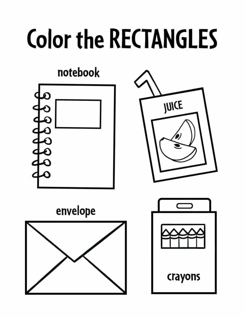 Free rectangle worksheets for preschool â the hollydog blog