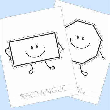 Shapes printable coloring pages worksheets for kids learning shapes
