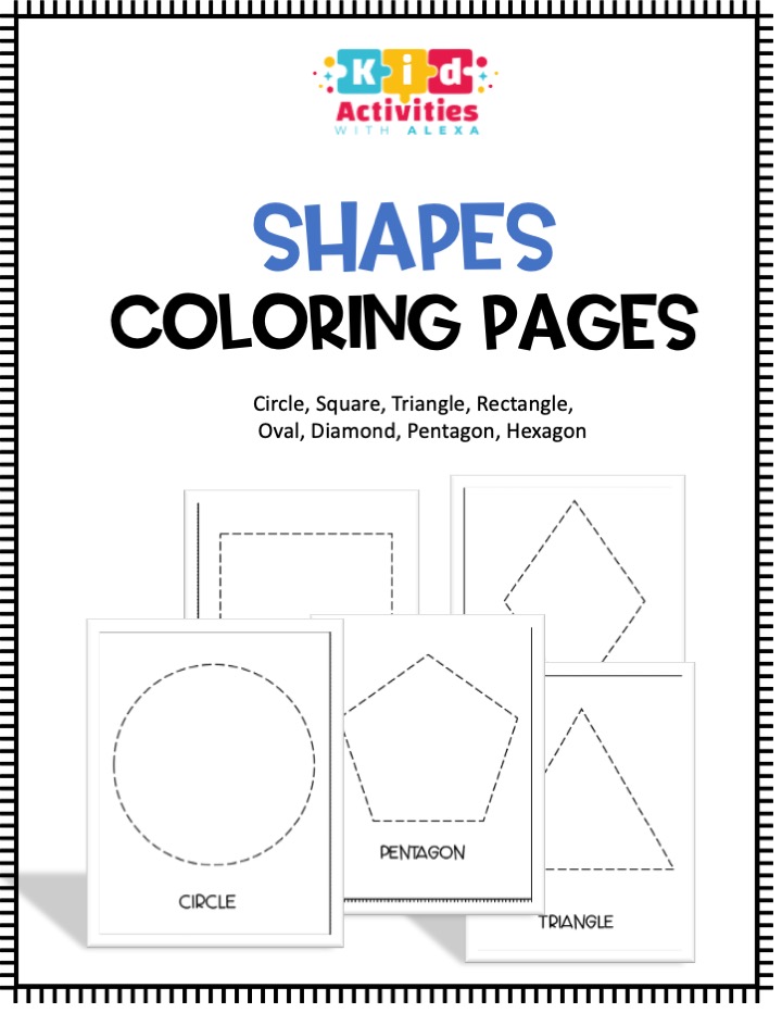 Shapes coloring pages pdf