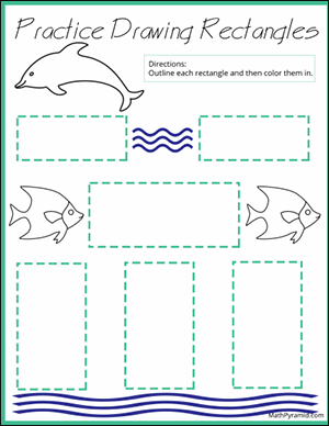 Printable rectangle worksheets kindergarten worksheets