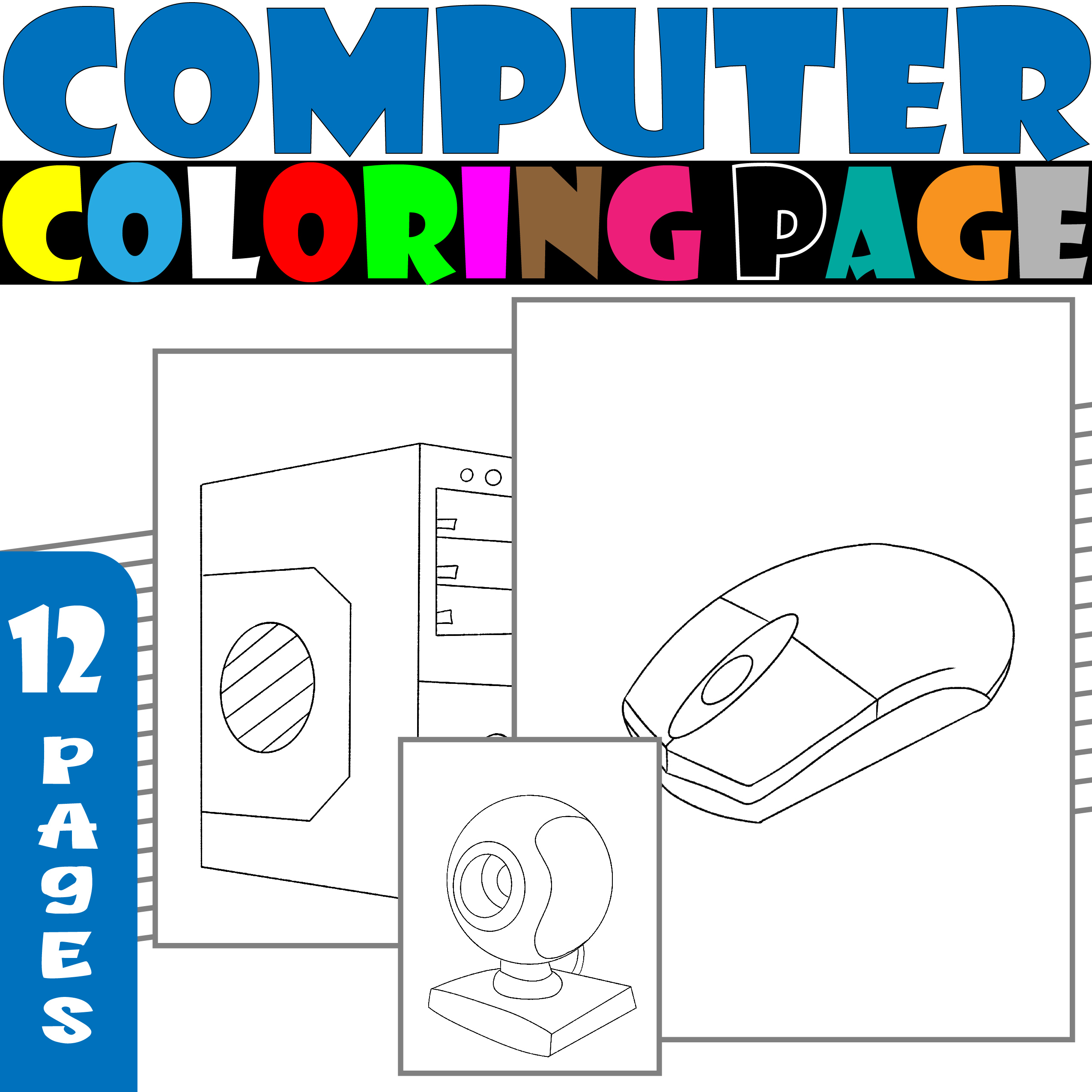 Parts of a puter coloring pages puter coloring sheets activites made by teachers