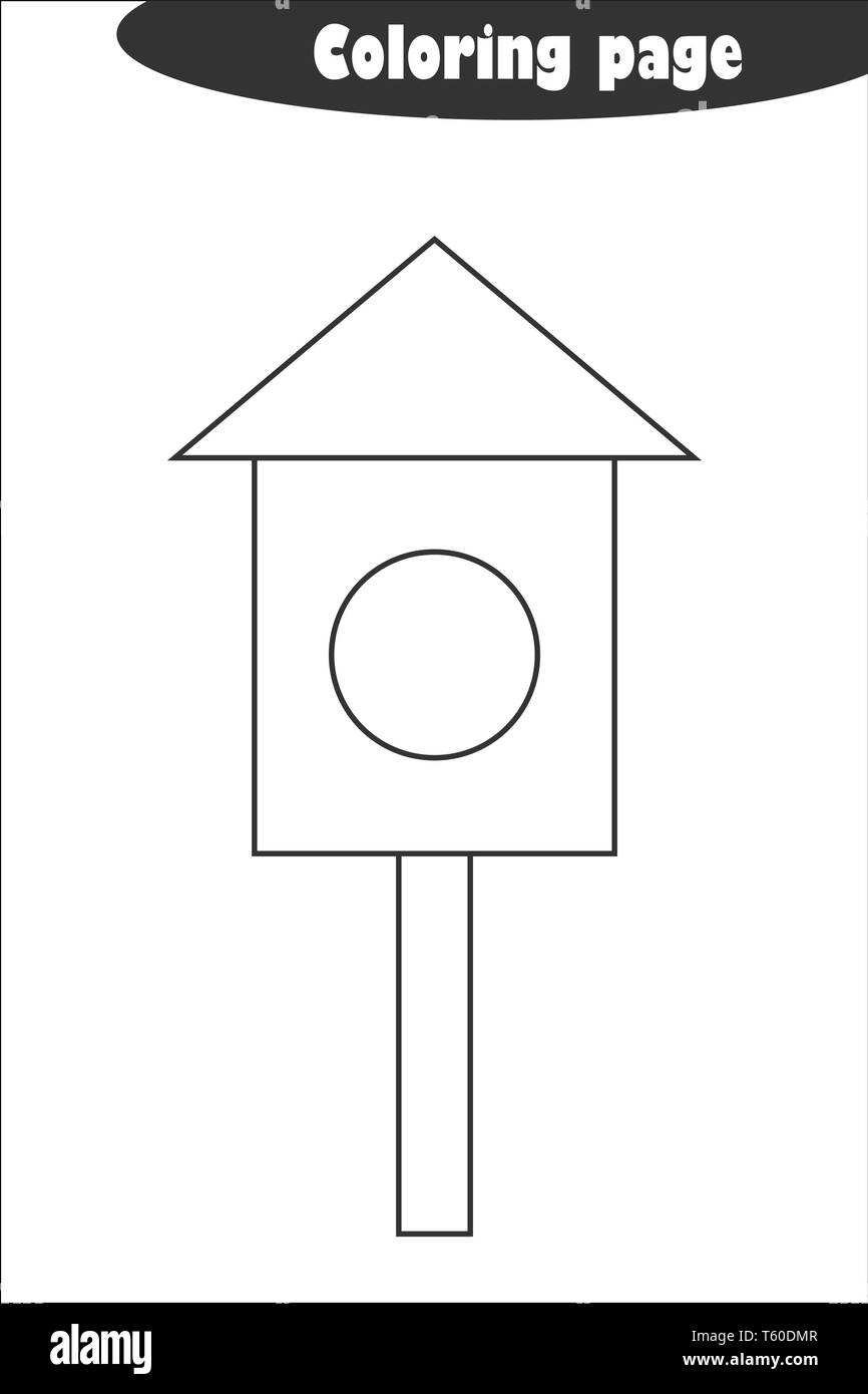 Nesting box in cartoon style coloring page spring education paper game for the development of children kids preschool activity printable worksheet stock vector image art