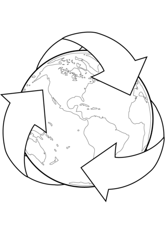 Recycling coloring pages free coloring pages