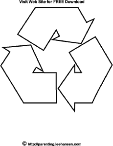 Recycle coloring page recycle symbol