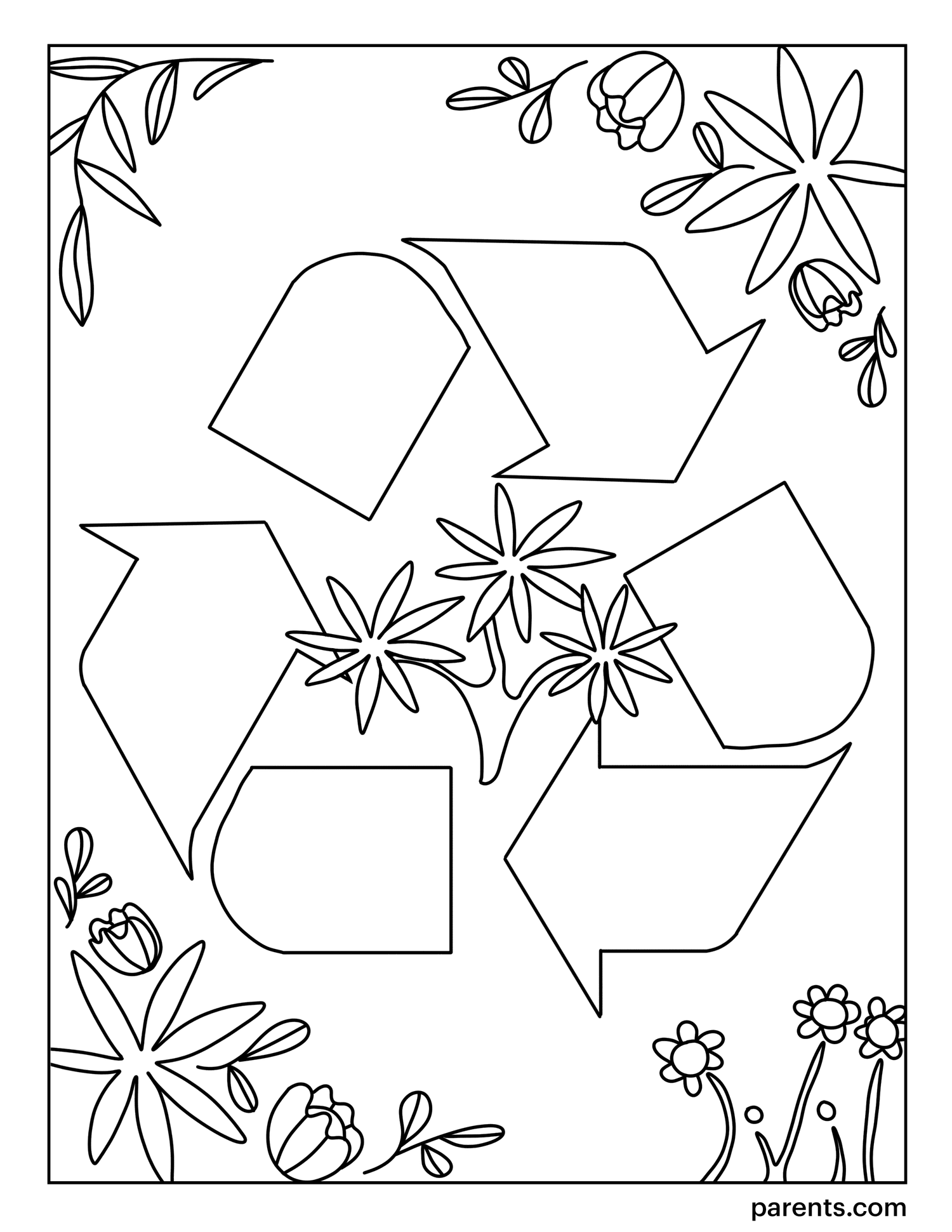 Free earth day coloring pages for kids