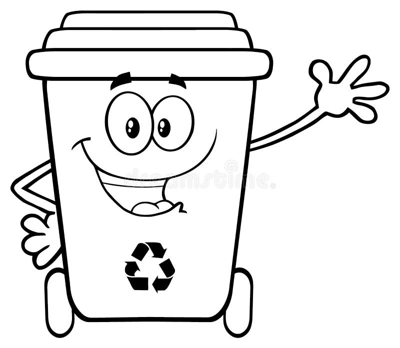 Recycle bin coloring stock illustrations â recycle bin coloring stock illustrations vectors clipart
