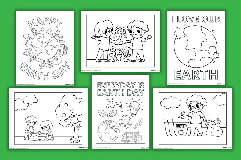 Free earth day coloring pages for kids