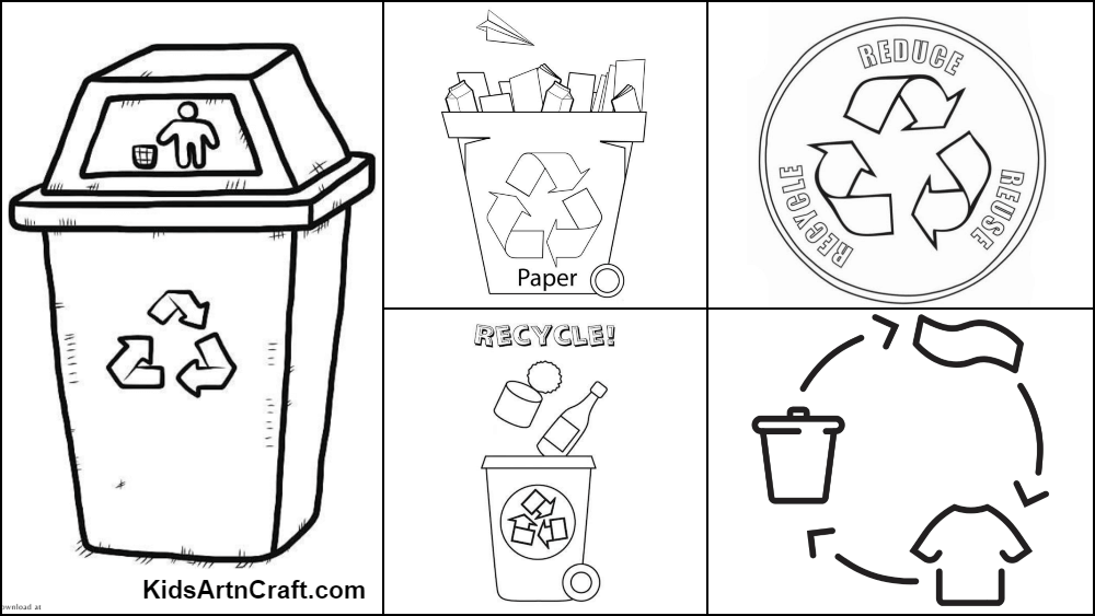 Global recycling day coloring pages for kids â free printables